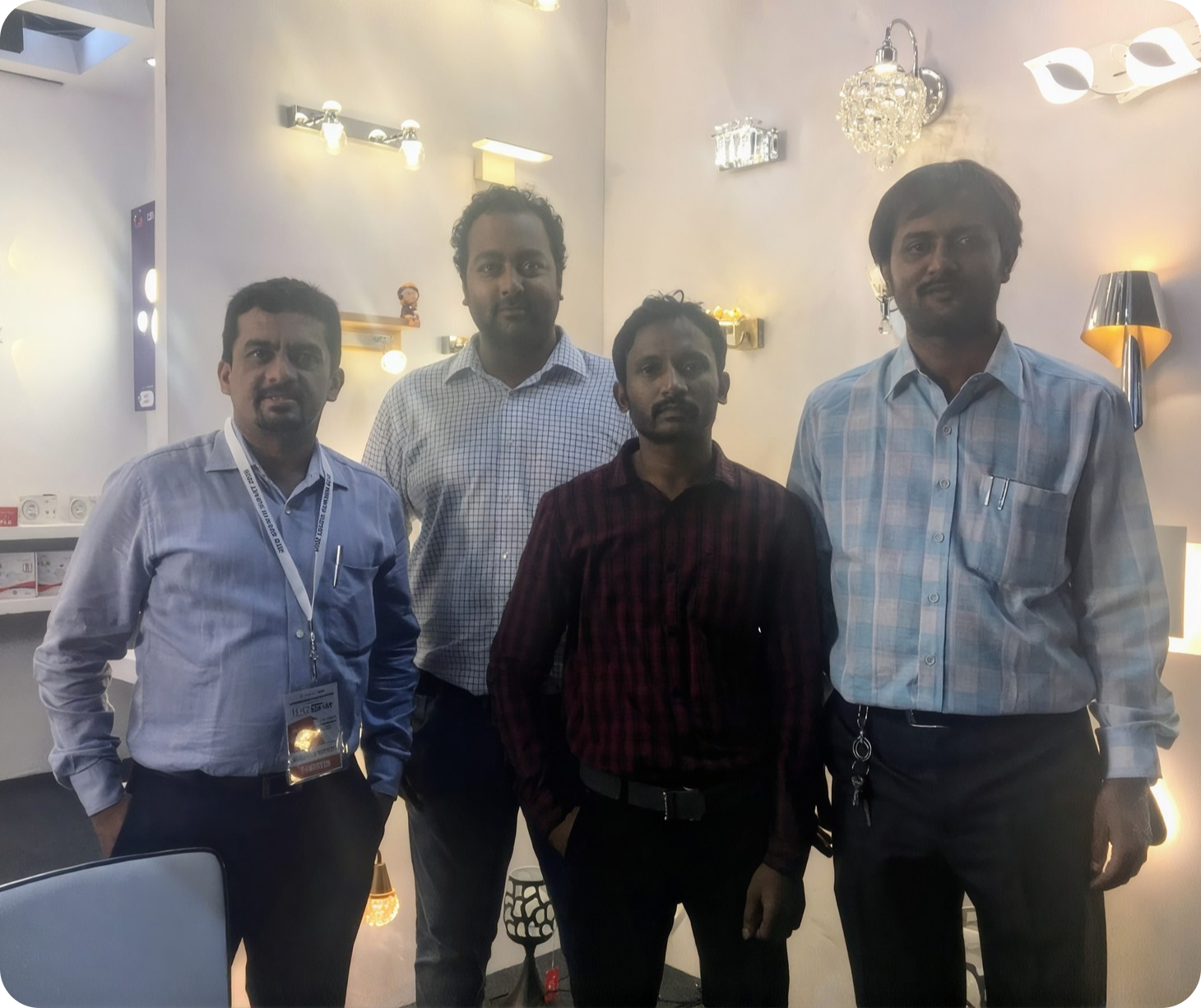 Four Invenzo Labs team members posing together at the JITO B2B platform launch event, 26 May 2018.