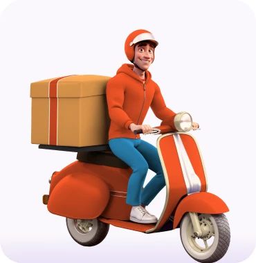 Illustration of live last-mile tracking and faster delivery